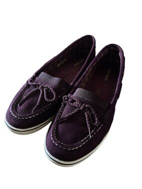 Keds Grasshoppers Purple Canvas Moccasin Boat Shoe